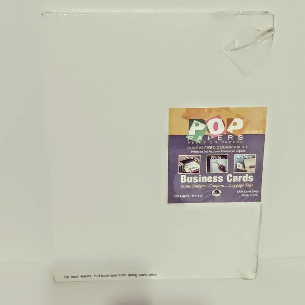 POP Papers Business Cards No. #35460 White